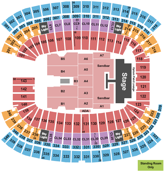 Gillette Stadium Kenny Chesney Seating Chart